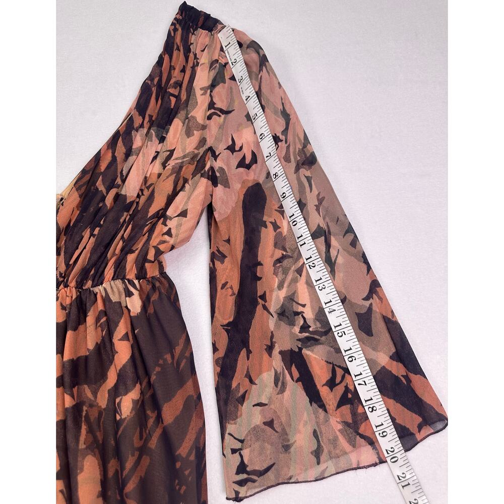 Alice + Olivia Silk Blush Floral Print Mini Dress Size Small Gossip Girl - Picture 9 of 10